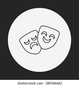 opera mask line icon