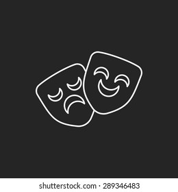 opera mask line icon