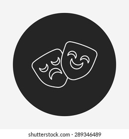 opera mask line icon