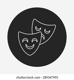 opera mask line icon