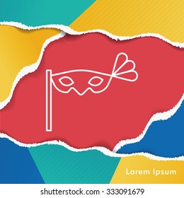 opera mask line icon