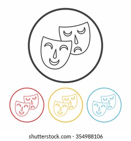 opera mask line icon