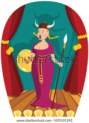 Opera singer on stage.