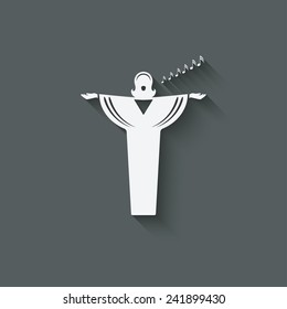 opera singer symbol - vector illustration. eps 10