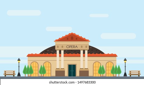 Opera theater building facade: