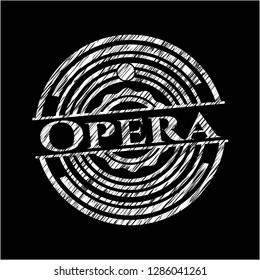Opera written on a blackboard
