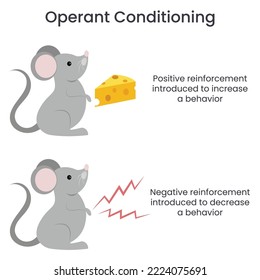 Operant Conditioning educational vector illustration infographic