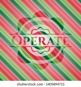 Operate christmas style emblem. Vector Illustration. Detailed.