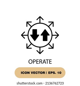 operate icons  symbol vector elements for infographic web