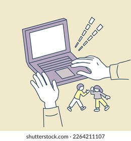 operate a laptop. reflect information from people's conversations