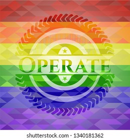 Operate lgbt colors emblem 