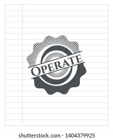 Operate with pencil strokes. Vector Illustration. Detailed.