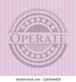 Operate pink emblem