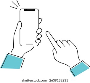 Operate the smartphone screen with your finger