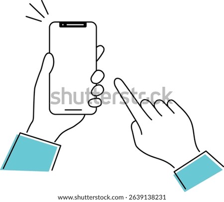 Operate the smartphone screen with your finger