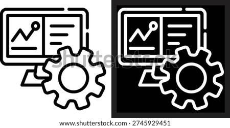 operate Two-tone version in black and white background