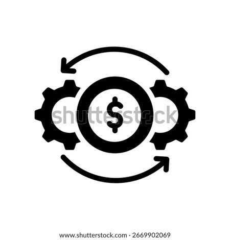 Operating Costs Icon Glyph Vector Illustration