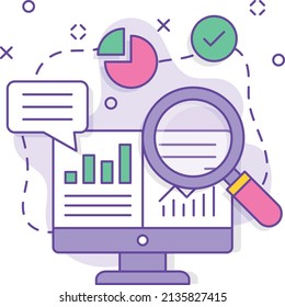 operating decision based on reinvest profits Analysis Concept, financial decisions vector color icon design, business corporation symbol, Joint partnerships Sign, Sales and Marketing management stock 