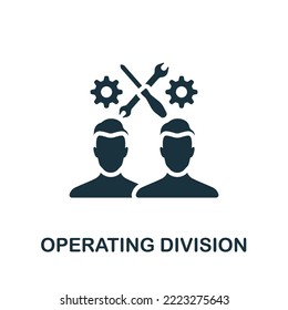 Operating Division icon. Monochrome simple Company Structure icon for templates, web design and infographics
