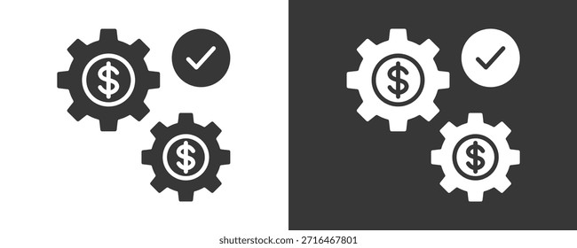 Conjunto De Iconos De Funcionamiento Colección De Vector Aislado En Blanco Y Negro