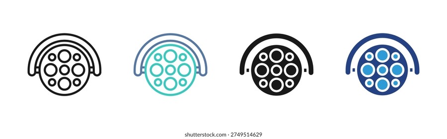 Operating Lamp icon set multiple style collection