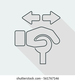 Operating lever icon - Thin series