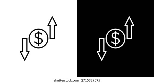 Operating profit loss icon editable concept. editable vector stroke symbols