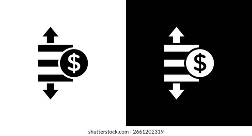 Operating profit loss icon Vector clipArt Illustrations in flat style