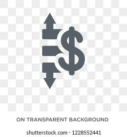 Operating profit/loss icon. Trendy flat vector Operating profit/loss icon on transparent background from Business  collection. 