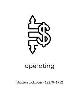 Operating profit/loss icon. Trendy modern flat linear vector Operating profit/loss icon on white background from thin line Business collection, editable outline stroke vector illustration