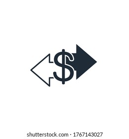 Operating Profit/loss.  Income, Expenses.  Vector Icon Isolated On White Background.