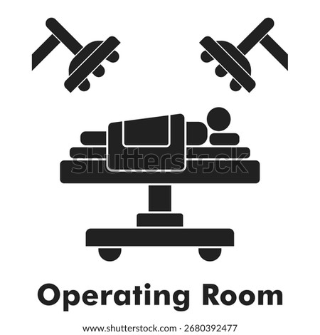 Operating Room Icon Glyph Style. Vector Illustration For Graphic Design