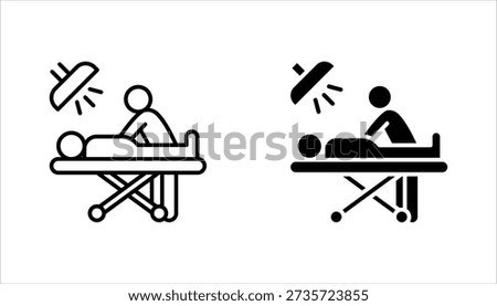 Operating room icon set. surgery room thin line icon, vector illustration on white background