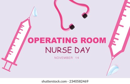 Operating Room Nurse day. background, banner, card, poster, template. Vector illustration.