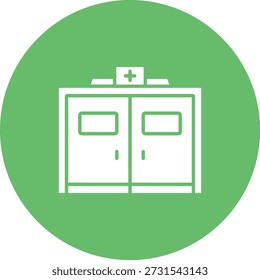 Icono de Vector de quirófano. Se puede utilizar para aplicaciones de impresión, móviles y de Web.