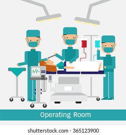 Operating Room, Vector Illustration