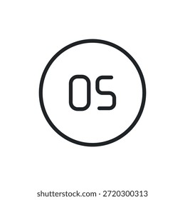 Operating System Icon. Mobile Device Components Vector Icon	