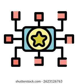 Ícone do sistema operacional. Contornar sistema operacional ícone do vetor cor plana isolada