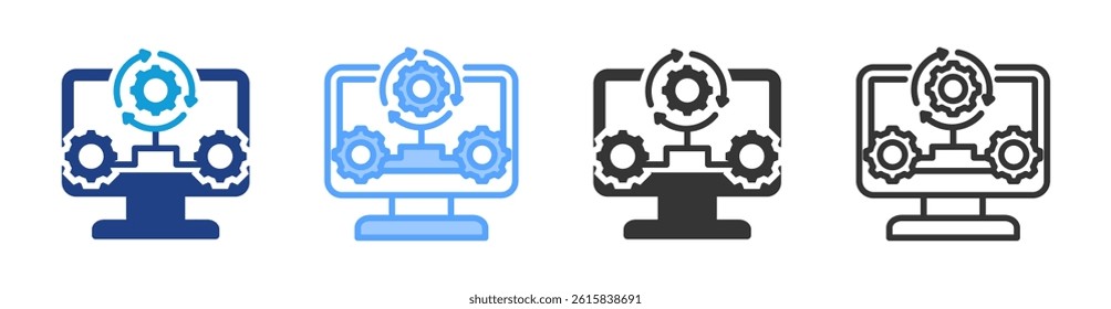 Operating System icon set multiple style collection