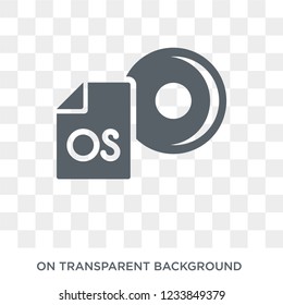 Operating system icon. Trendy flat vector Operating system icon on transparent background from Programming collection. 