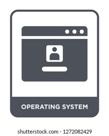 operating system icon vector on white background, operating system trendy filled icons from Electronic devices collection, operating system simple element illustration