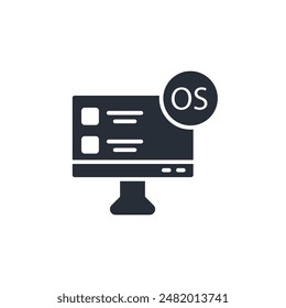 operating system icon. vector.Editable stroke.linear style sign for use web design,logo.Symbol illustration.