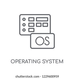 Operating system linear icon. Modern outline Operating system logo concept on white background from Programming collection. Suitable for use on web apps, mobile apps and print media.