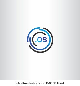 Operating system with technology concept design logo. OS logo symbol