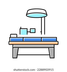 operating table color icon vector. operating table sign. isolated symbol illustration