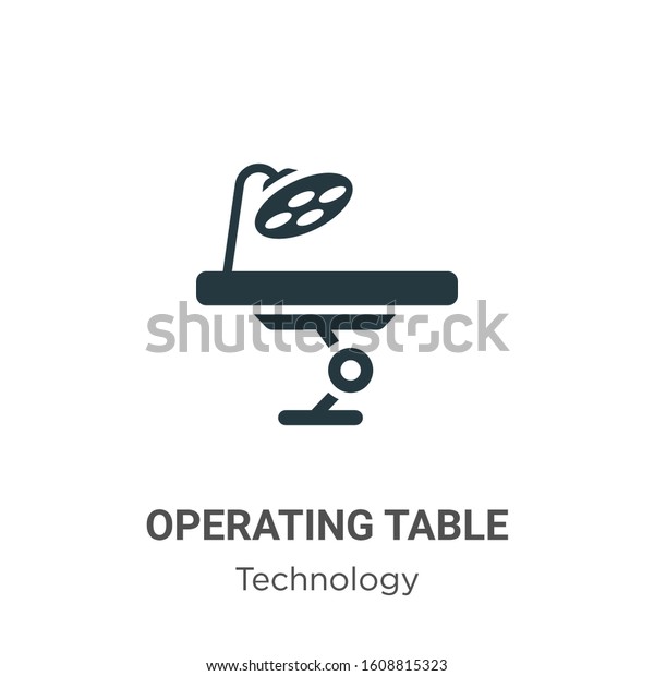 Operating table glyph icon
vector on white background. Flat vector operating table icon symbol
sign from modern technology collection for mobile concept and web
apps design.