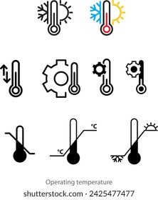 Operating temperature  icon , Vector illustration