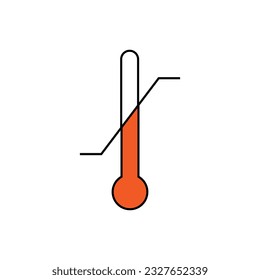 Operating temperature range vector icon