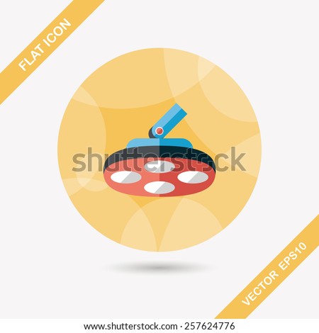 operating theatre light flat icon with long shadow