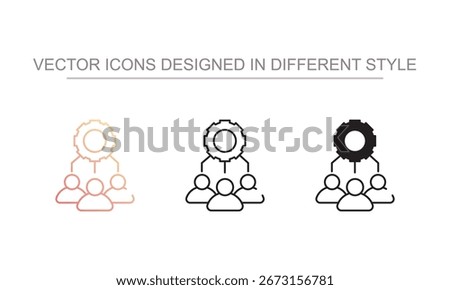 Operation Department icon design with white background stock illustration